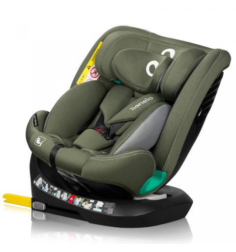 Lionelo Bastiaan one i-Size - obrotowy fotelik samochodowy 0-36 kg | Green Olive